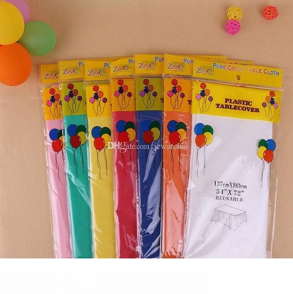 

table cover solid color tablecloth birthday party supplies wedding decoration 137 * 183cm disposable tablecloths christmas