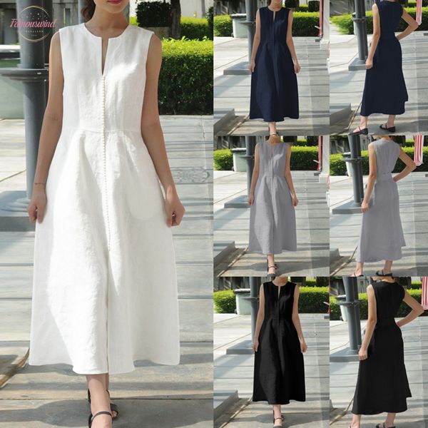 

женщины старинные льняные кружева макси платье 2020 лето сексуальная v образным вырезом без рукавов длинное платье подпоясанный свободные па, Black;gray