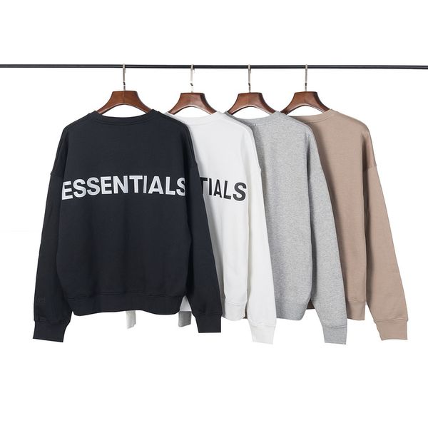 

street embroidery hoodies reflective men/women ovesized loose sweatshirts qolvi, Black