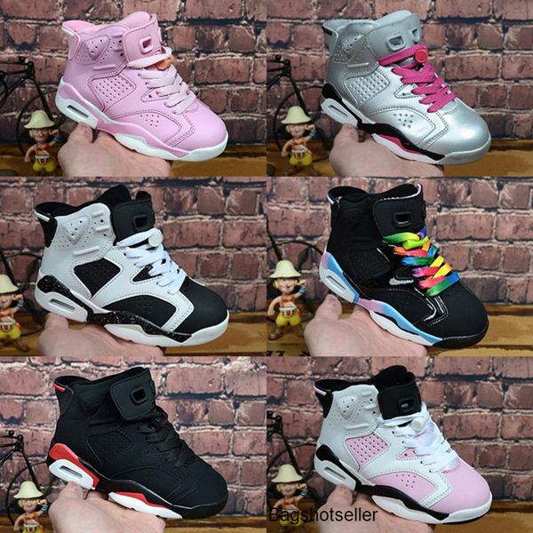 

детская обувь баскетбол обувь jumpman 6 оптового новые 1 пространство джем 6 6s кроссовки дети спорт бег девушки мальчик тренеры обуви 28-35, Black