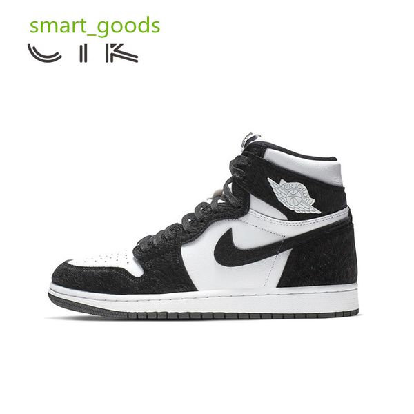 

air cushion 1 high og villus panda colour matching woman basketball shoe cd0461 -007.