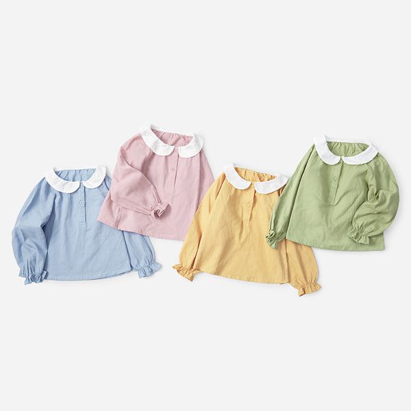 

2020 New Style Baby Girls Cotton Shirt Spring Fashion Girls Blouse Kids Clothes 2-7 Years
