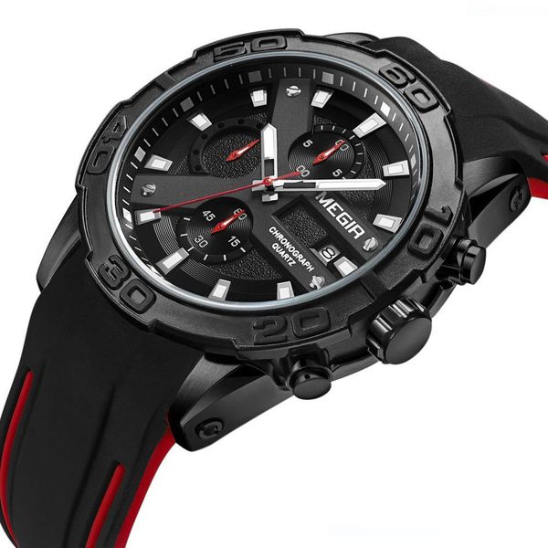 

2019 new men's watches fashion casual chronograph 30m waterproof sport watches men black wristwatch mens reloj hombre, Slivery;brown