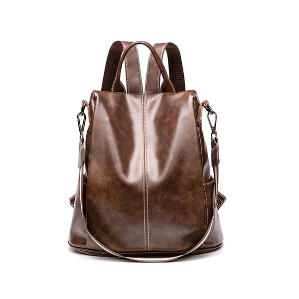 

women's bag large capacity backpack casual lychee shoulder bag