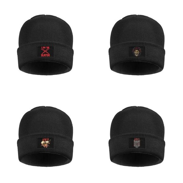 

fashion slayer eagle plakát ski warm beanie skull hats daily slayer death metal heavy thrash dark skull band i am the half of slayer, Blue;gray