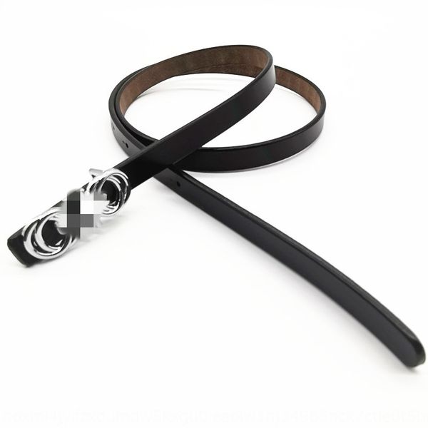

oun6i women's clothes accessories thin genuine leather belt women's thin all-match simple cd style inner buckle clothing accessori, Black;brown