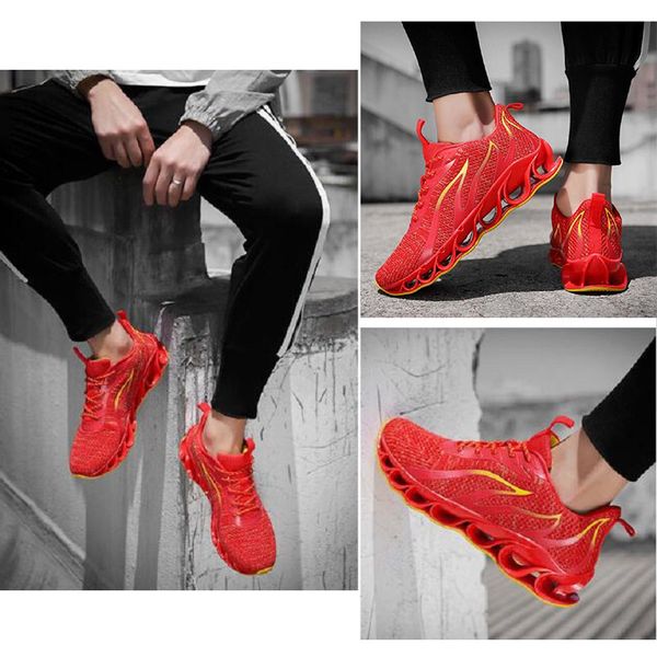 

wholesale running casual shoes for men original black white fire red outdoor breathable cushion mens designer trainers sports sneaker