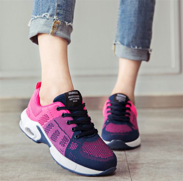 

with box 2020 framed ladies sneakers summer breathable wild size lightweight fashion casual women's shoes black red wholesale