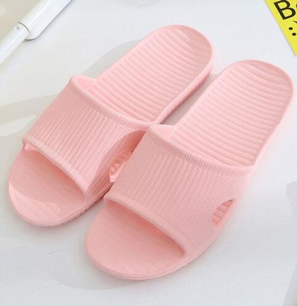 

marketing slippers summer floor skid proof home floor slippers indoor family stripe flat bathroom bath sandal women, Black