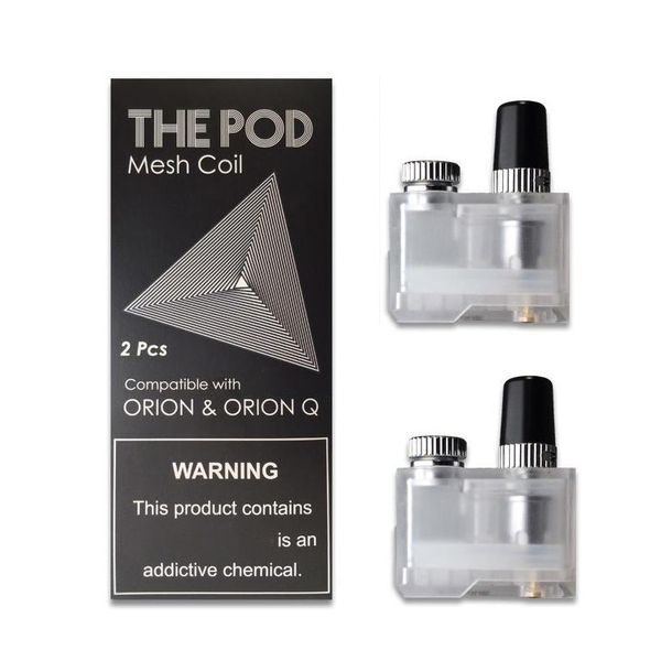 

Orion Mesh Pod 0.3ohm 0.8ohm Coil Cartridge Replacement Refillable 2ml Pods Compatible with Lost vape DNA Go Orion Q Kit dhl