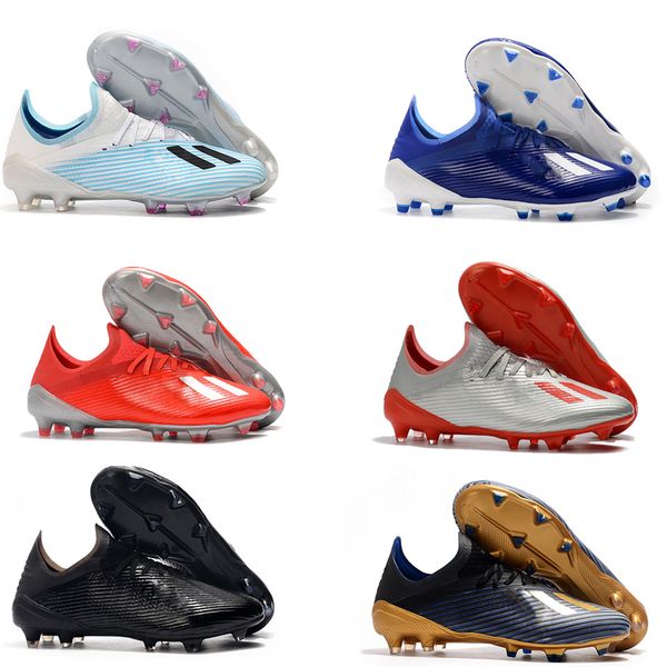 

new x 19.1 fg mens outdoor soccer shoes with shoelace cleats exquisite chaussures crampons football boots x18.1quality knit waterproof