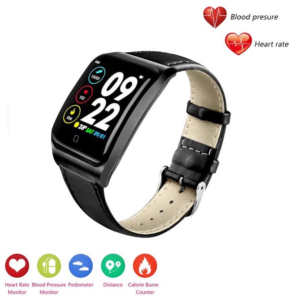 

e58h smart sports watch waterproof pedometer calorie consumption intelligent blood pressure heart rate monitoring men bracelet, Slivery;brown