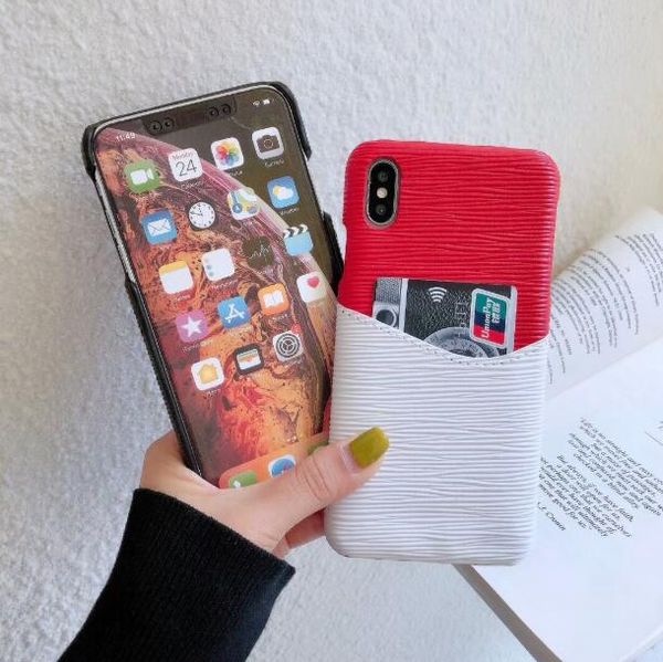 

Слот для карты Grid Designer Роскошный чехол для телефона для iPhone X XR XS Max 8 7 6 Plus S9 S10 5G Note 9