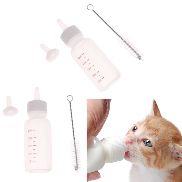 

2x small dog cat rabbit milk nursing care feeding bottle brush feeder tool