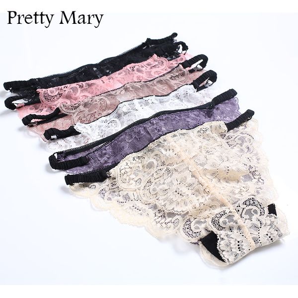

pretty mary women see though lace panties bikini ladies underwear s  l xl xxl 6 color, White;black