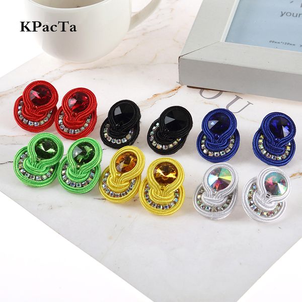 

kpacta new handmade weaving soutache drop earring ethnic style fashion jewelry female earring gifts accessories boucle d'oreille, Silver