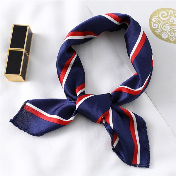 

2019 design silk square scarf for women small neck scarfs fashion print foulard hairband satin neck head kerchief