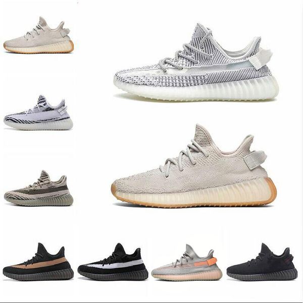 

New 350 shoes mens designer shoes designer sneakers Women Bred Semi Frozen Sesame Kanye West Running Shoes womens Cream white Zebra Sneakers