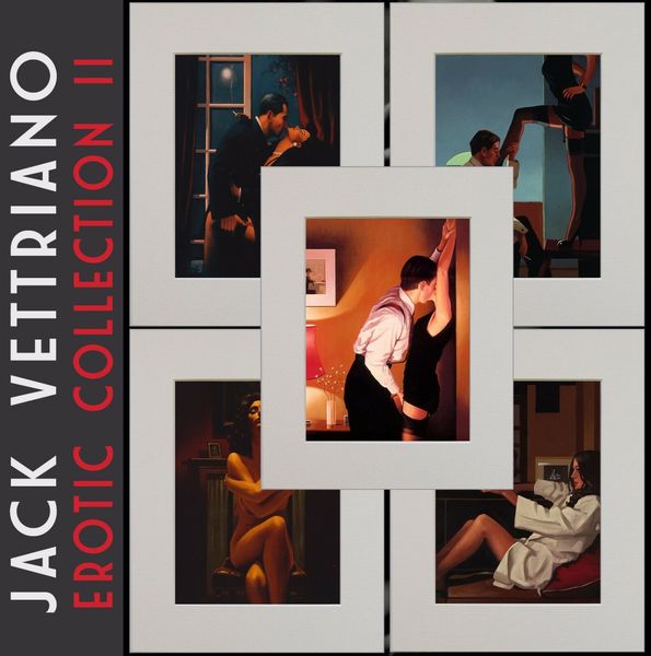 

set of 5 art paintings the erotic collection ii jack vettriano 10" x 8" home decor oil painting on canvas wall art