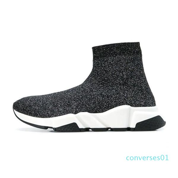 

2020 sock designer shoes for men women luxury fashion speed sneakers triple black white graffiti clear sole vintage mens trainer shoe co01