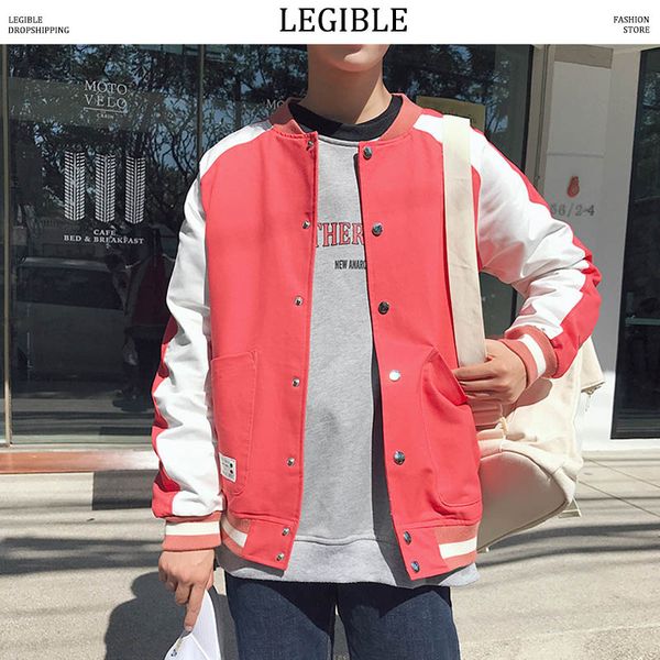 

legible hip hop jacket men casual patchwork men bomber jacket male baseball men's windbreaker jackets coat men's, Black;brown