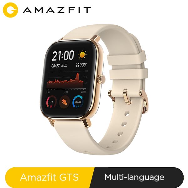 

Глобальная версия NEW Amazfit GTS Смарт Часы 5ATM Водонепроницаемый бассейн SmartWatch 14Days Бат