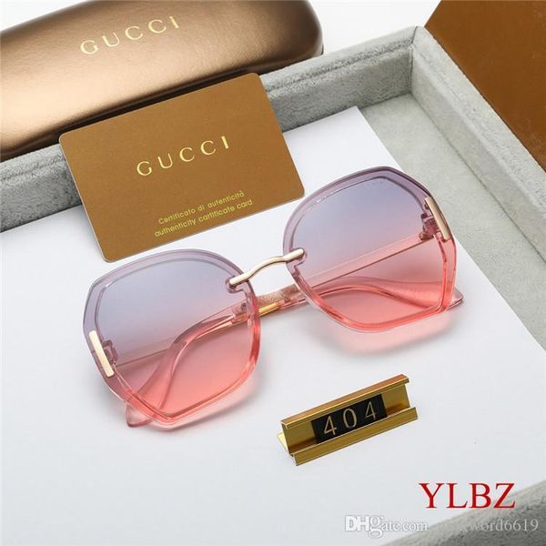 

r sunglasses 2019 new fashion brand ladies partial gloss film sunglasses original box packaging 404 can be wholesale, White;black