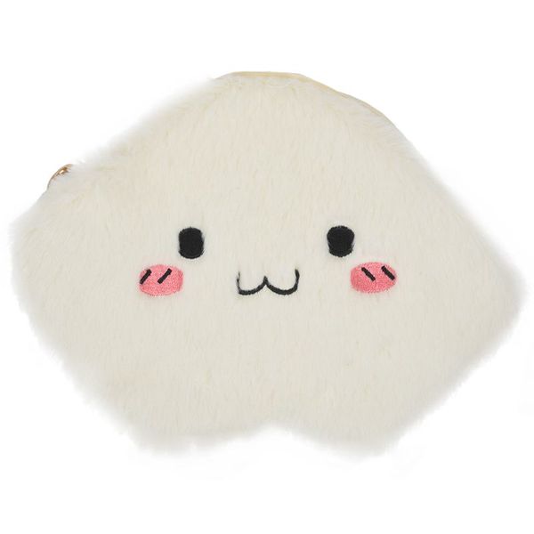 

fggs-women's cloud plush chain handbag shoulder bag purse -white