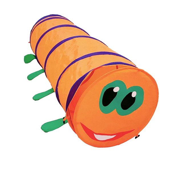 

portable crawl tunnel caterpillar play tent toy for kids toddlers infants indoor and outdoors, 5 foot long