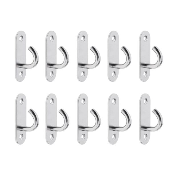 

10pcs m5 wall mount hook stainless steel pad eye plate for yoga swing boat