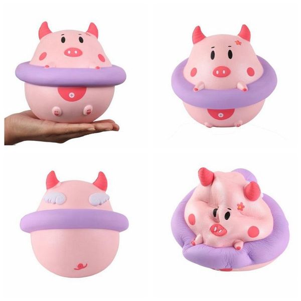 

new squishy swim ring pig toy squeeze slow rising pig decompression kids toy home decoration phone charms kids gift toys gga62