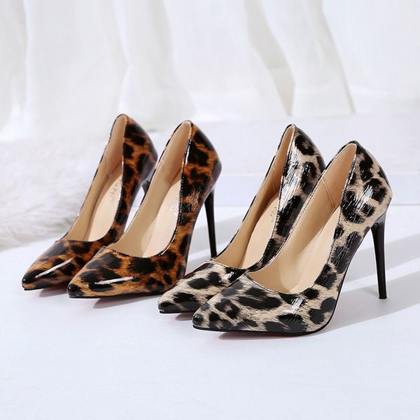 

2019 jaycosin ladies high heel leopard light mouth high heels single shoes casual shoes party heels ladies summer sandals, Black