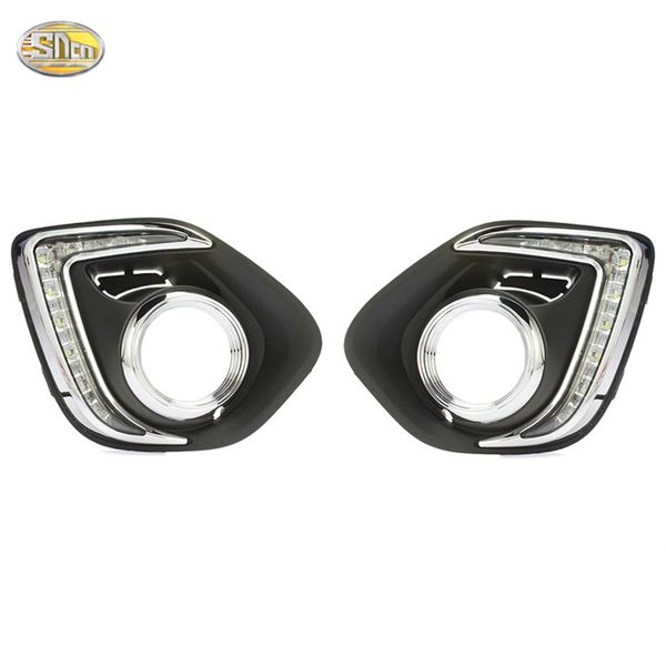 

sncn led daytime running lights for mitsubishi asx 2013 2014 2015 12v abs drl fog lamp cover driving lights