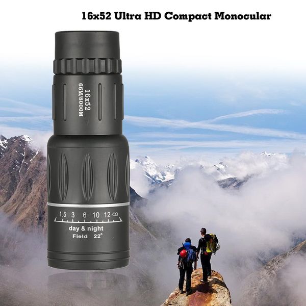 

16x52 high powered dual focus monocular telescope outdoor portable handheld monocular scope for hunting camping birdwatching