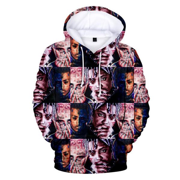 

3d juice wrld hoodies men women sweatshirts new harajuku pullovers autumn casual 3d hoodie boys girls hip hop hooded harajuku 2xs-4xl, Black