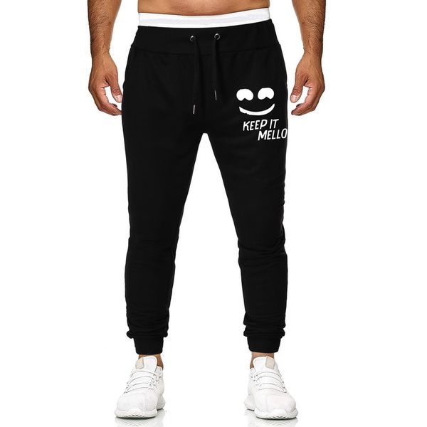 

mens designer casual squat jogging sports pants, Black