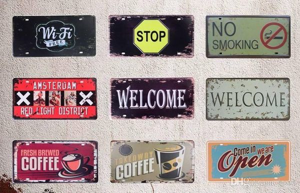 

new сша автомобилей металлические лицензионные номера тарелка vintage home decor tin вход бар бар гараж декоративный металлический знак мета