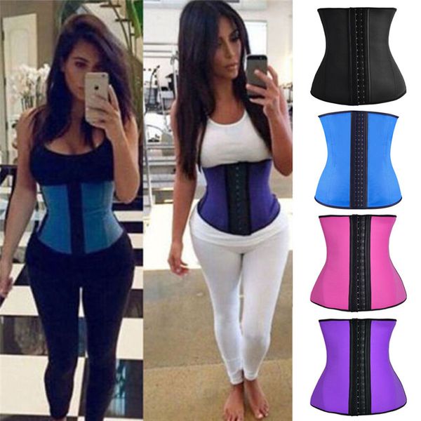 

women shapers waist trainer corset neoprene latex body shaper female slimming belt modeling strap shapewear waist belts, Black;white