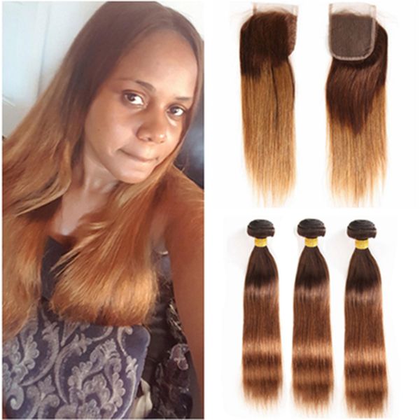 Acheter N 4 30 Cheveux Bresiliens Raides Ombres Moyens Auburn 3