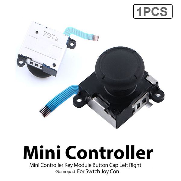 Mini-Controller Langlebige Gamepad-Tastenkappe Links Rechts Gamepad 3D-Daumen-Joystick-Zubehör Einfache Installation für Switch Joy Con mit OPP-Beutel