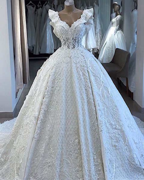 

real pictures vintage sequined lace appliqued ball gown wedding dress sparkly luxury lace appliqued saudi dubai arabic plus size bridal gown, White