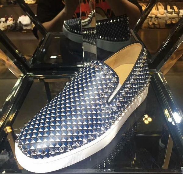 

dropshiping повседневная женская обувь на плоской подошве с шипами на плоской подошве красные кроссовки обувь дизайнерские кроссовки кроссов, Black