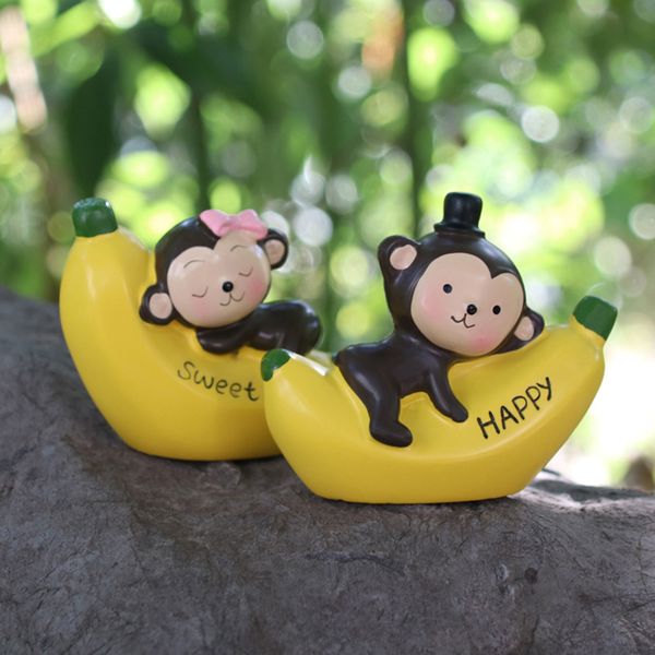 

car ornaments cute monkey holding banana puppy dashboard decoration automobile interior home decor furnishings accessories