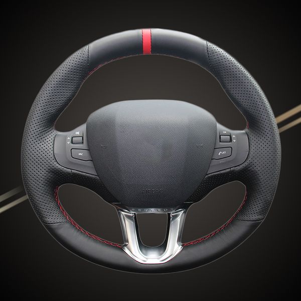 

car braid on the steering wheel cover for 308s 2008 2013-2019 car-styling auto braiding steering wheel covers