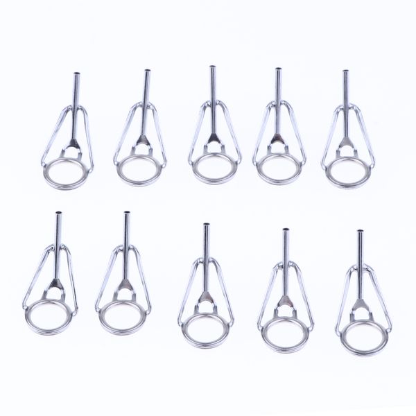 

10pcs fishing rod tip ring parts tip stainless repair guides diy set kits