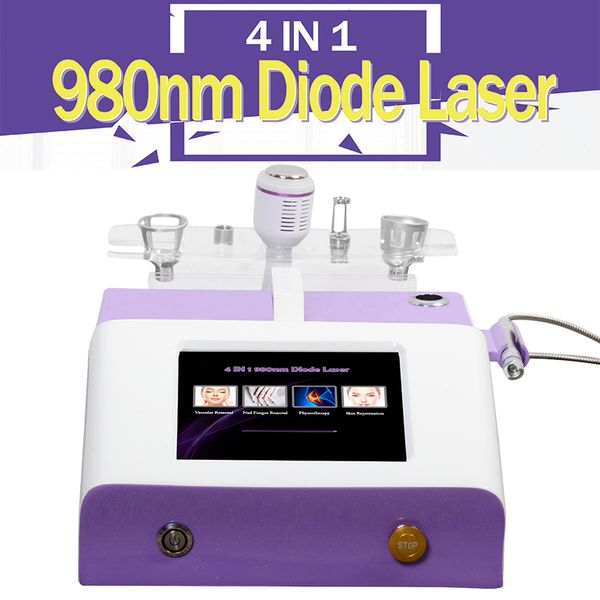 

980nm diode laser vascular removal beauty equipment 980nm diode laser spider veins removal blood vessels removal fungal nails treatment, Black