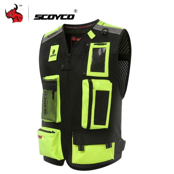 

scoyco motorcycle jacket protective gear moto night reflective jacket summer motocross off-road racing vest whith protection