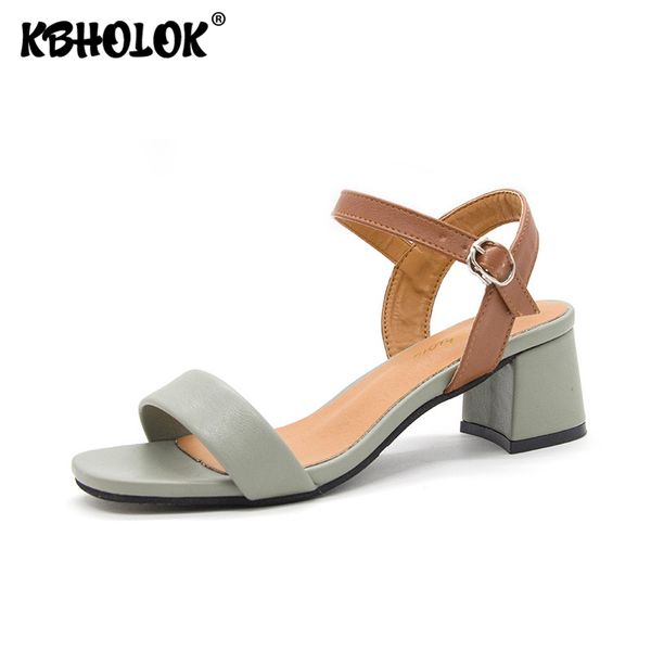 

2020 fashion sandals bicolor high-heeled sandals shoes woman high heels sandal summer shoes women female sandalias, Black