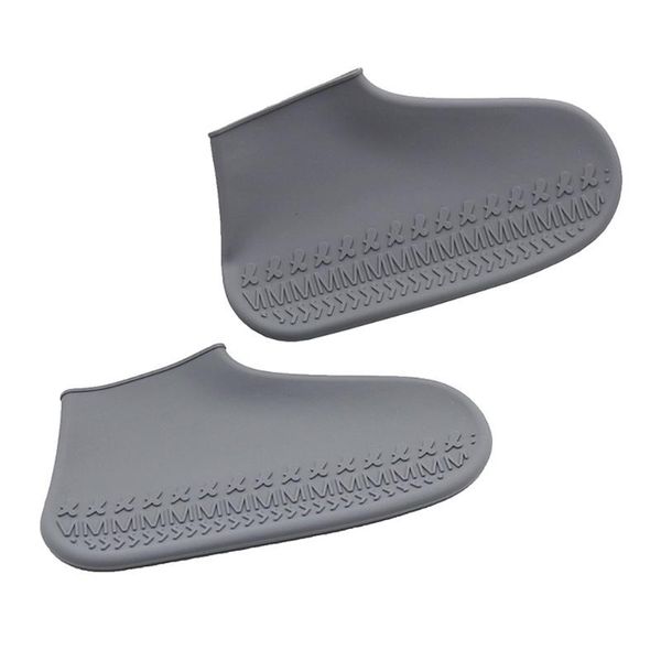

women men elastic waterproof anti rain non slip accessories reusable wear resistant silicone home shoe cover camping outdoor, White;pink