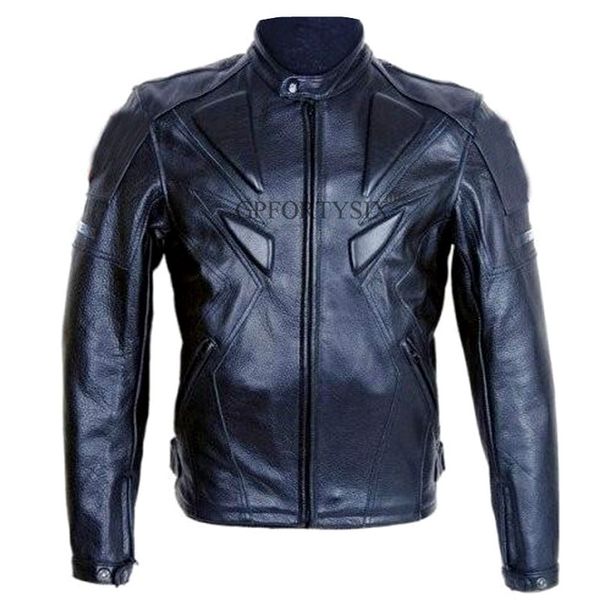 

men pu leather motorcycle jacket moto gp alpine motorbike protective jackets dain windproof city street racing jacket with pads